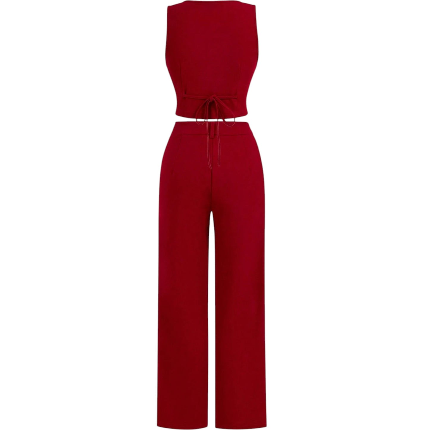 SHE bordó mellényes szett