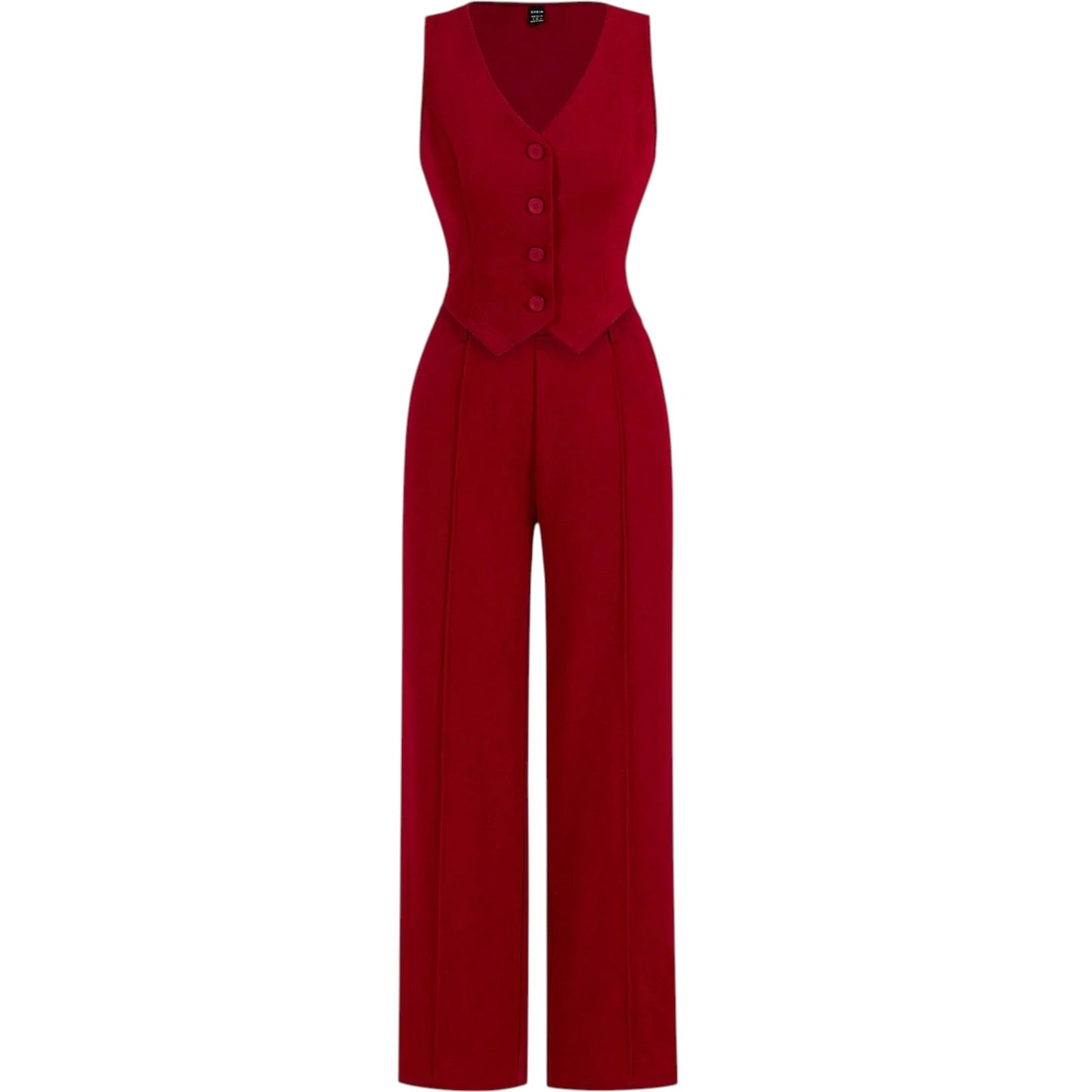 SHE bordó mellényes szett