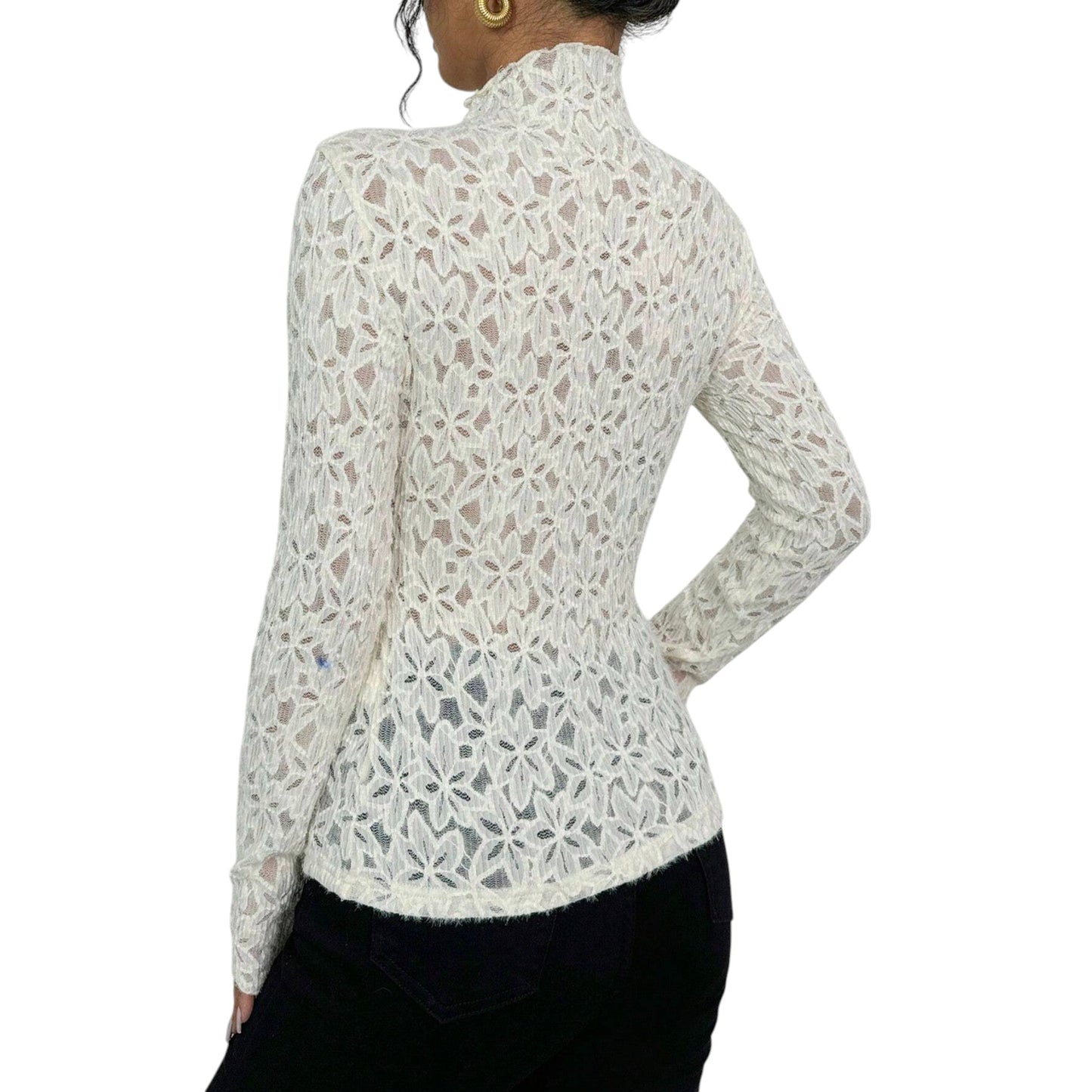 SHE fehér csipkés garbó