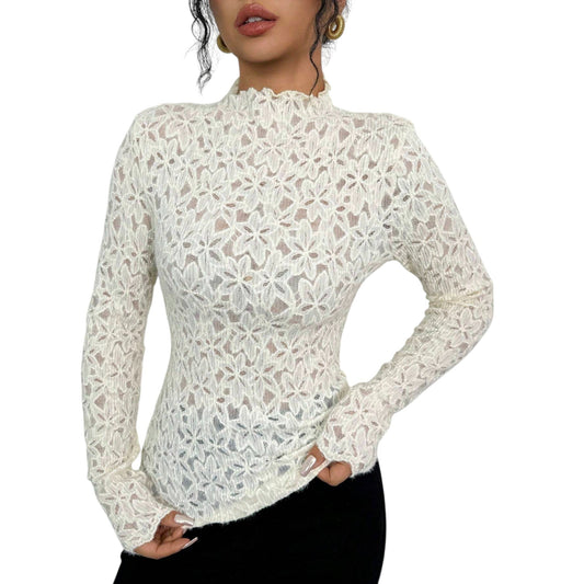 SHE fehér csipkés garbó