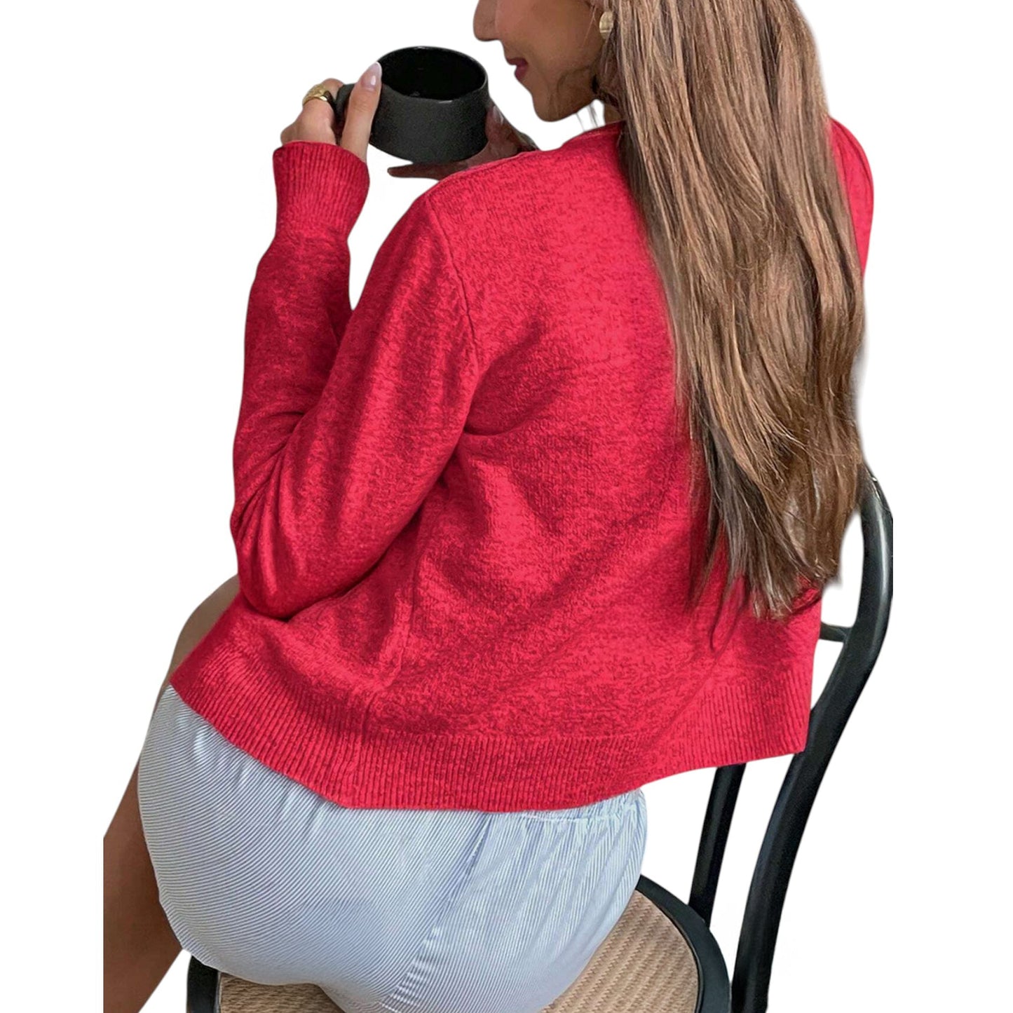 SHE piros rövid kardigán