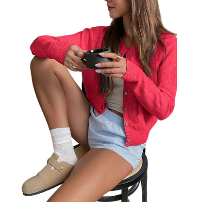 SHE piros rövid kardigán