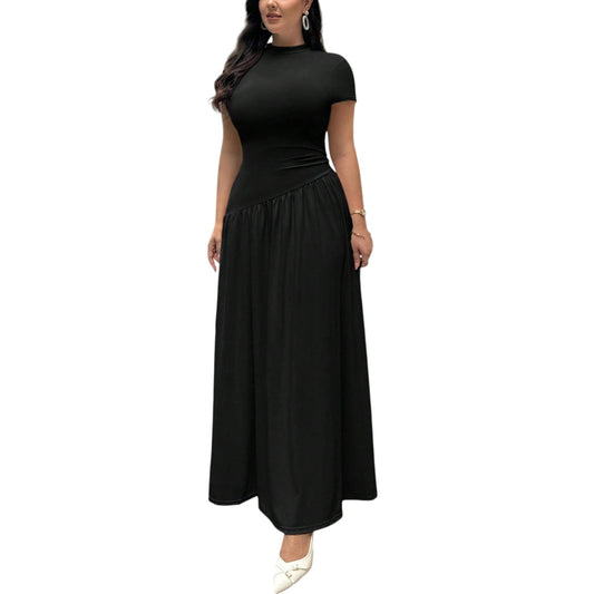 SHE fekete magas nyakú maxi ruha