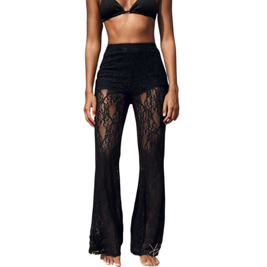 SHE fekete csipkés harang nadrág