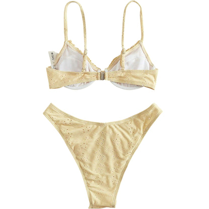 SHE sárga fodros bikini