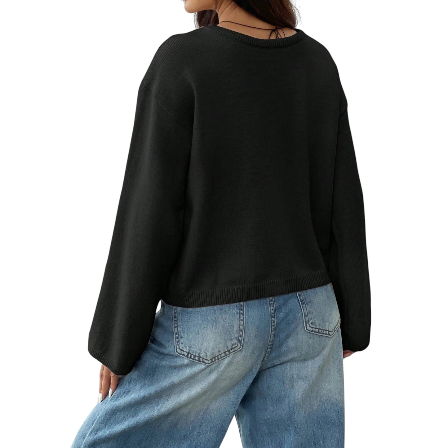 SHE fekete kötött kardigán