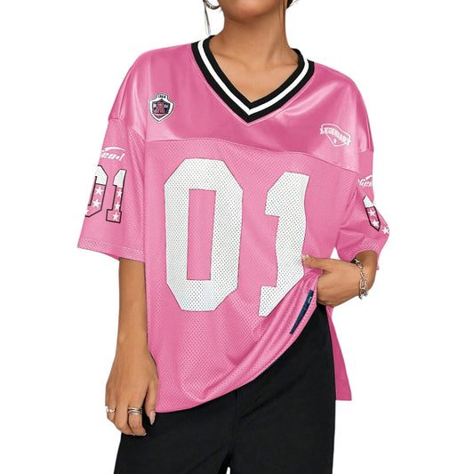 SHE rózsaszín oversize sportpóló