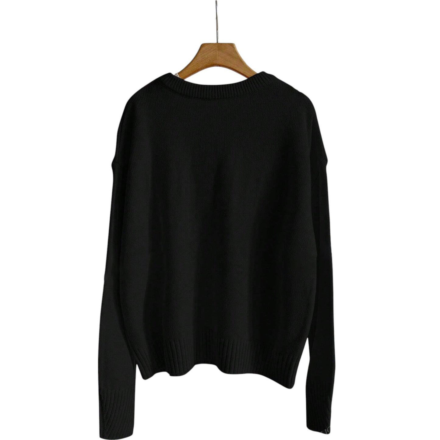 SHE fekete kötött pulóver