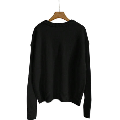 SHE fekete kötött pulóver