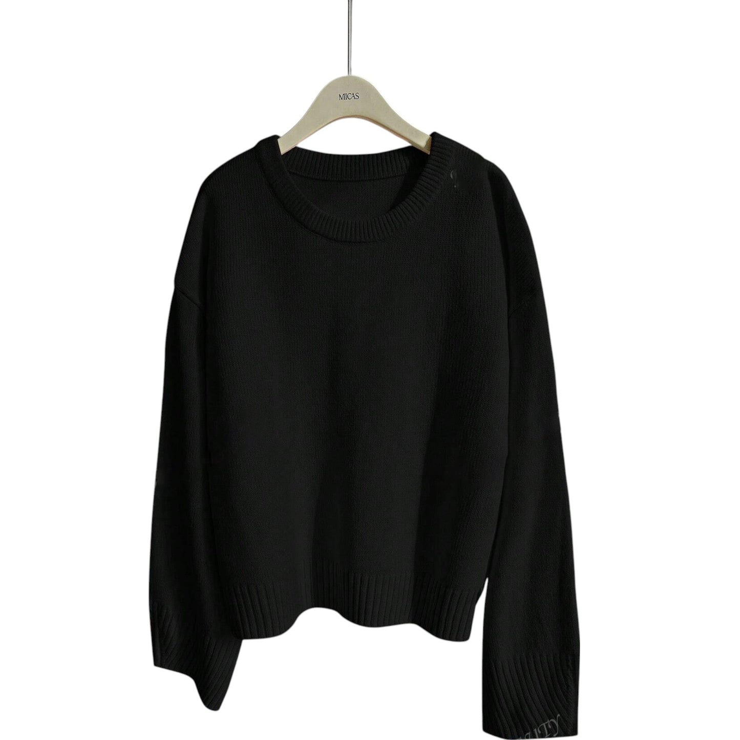 SHE fekete kötött pulóver