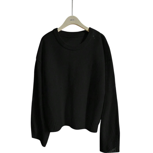 SHE fekete kötött pulóver