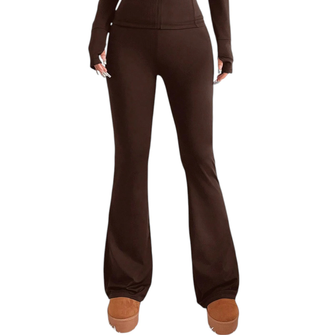 SHE barna slim fit szett