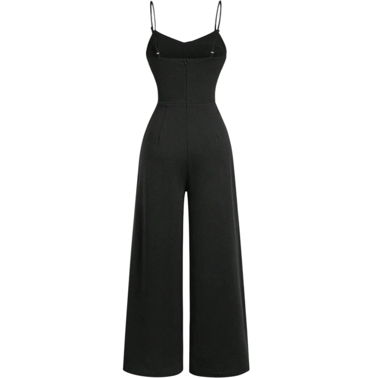 SHE fekete széles szárú jumpsuit