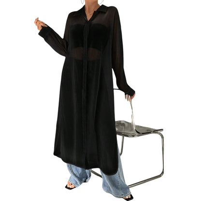 SHE fekete átlátszó ingruha