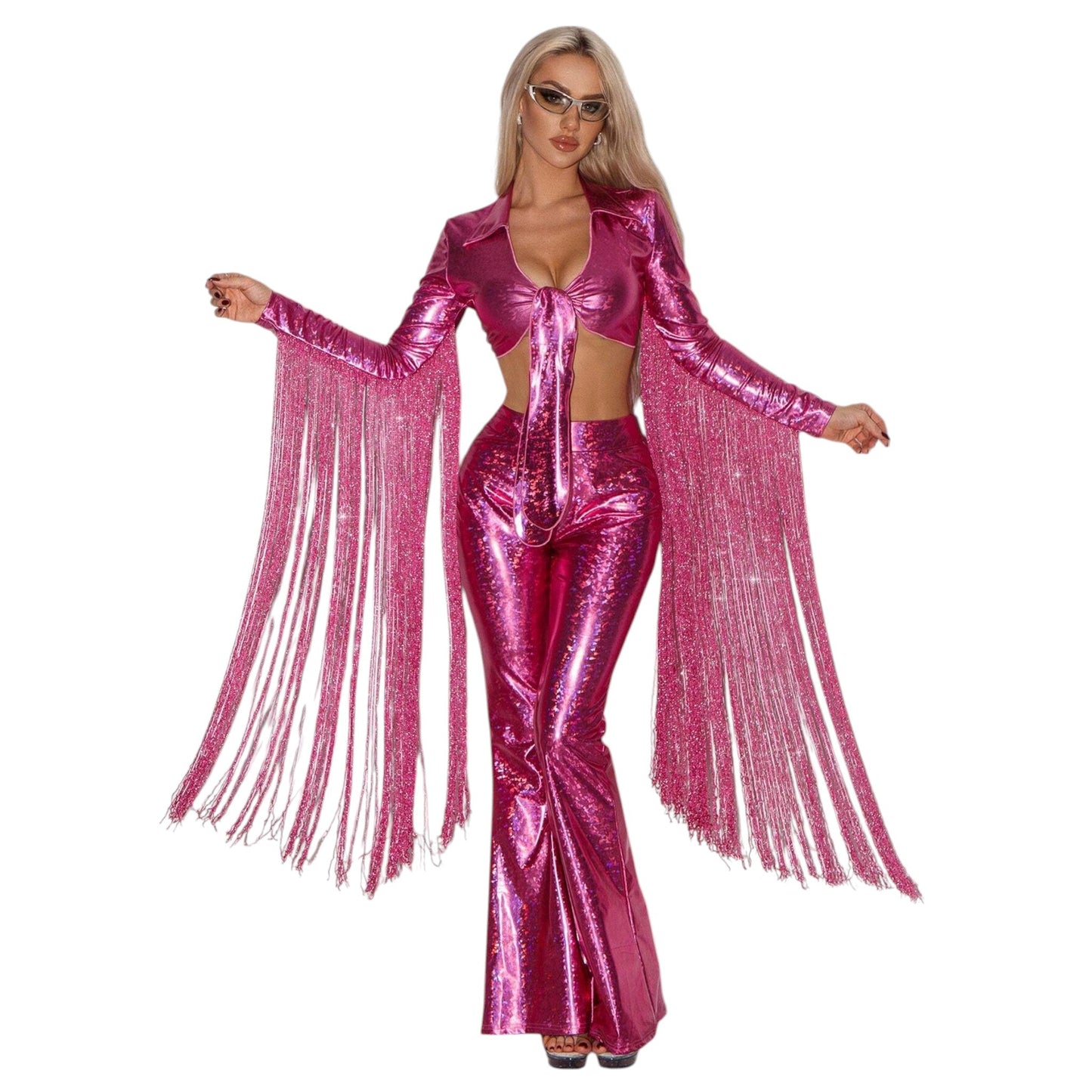 SHE rózsaszín fémes diszkó szett