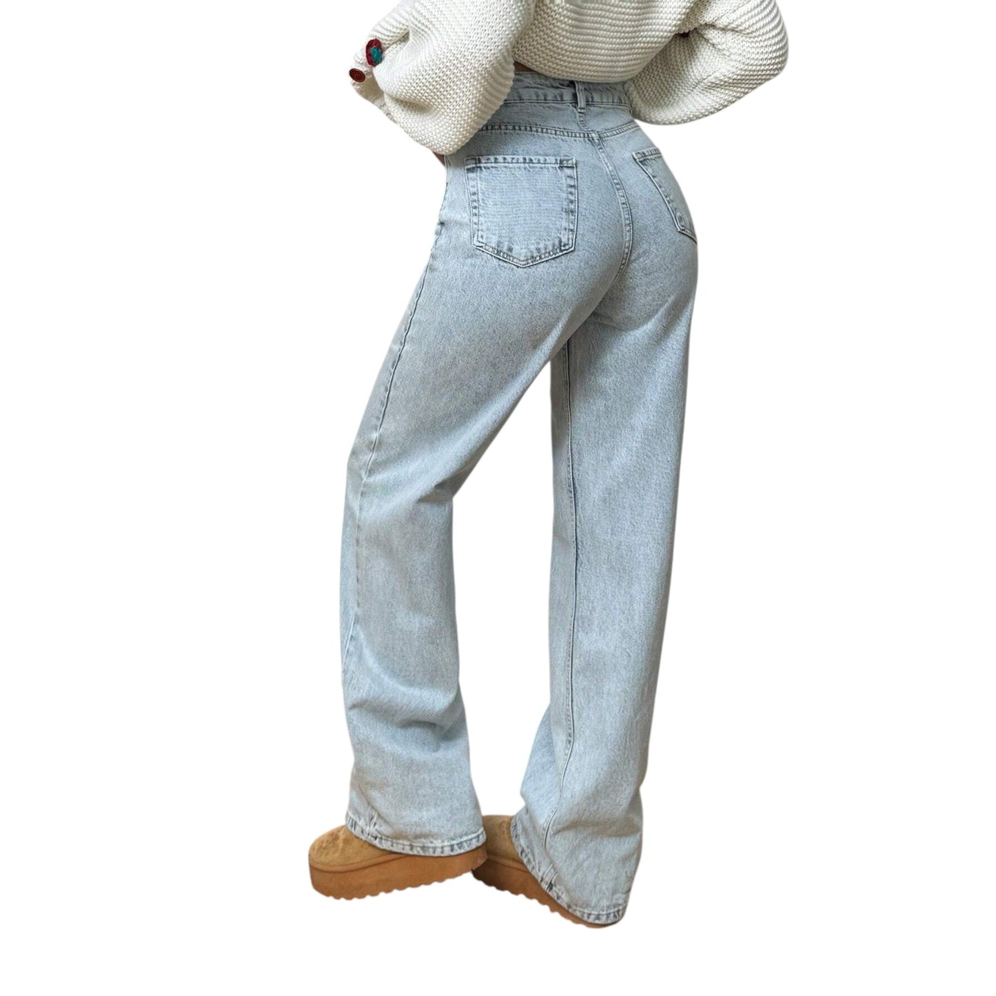 SHE világoskék egyenes szárú farmer nadrág