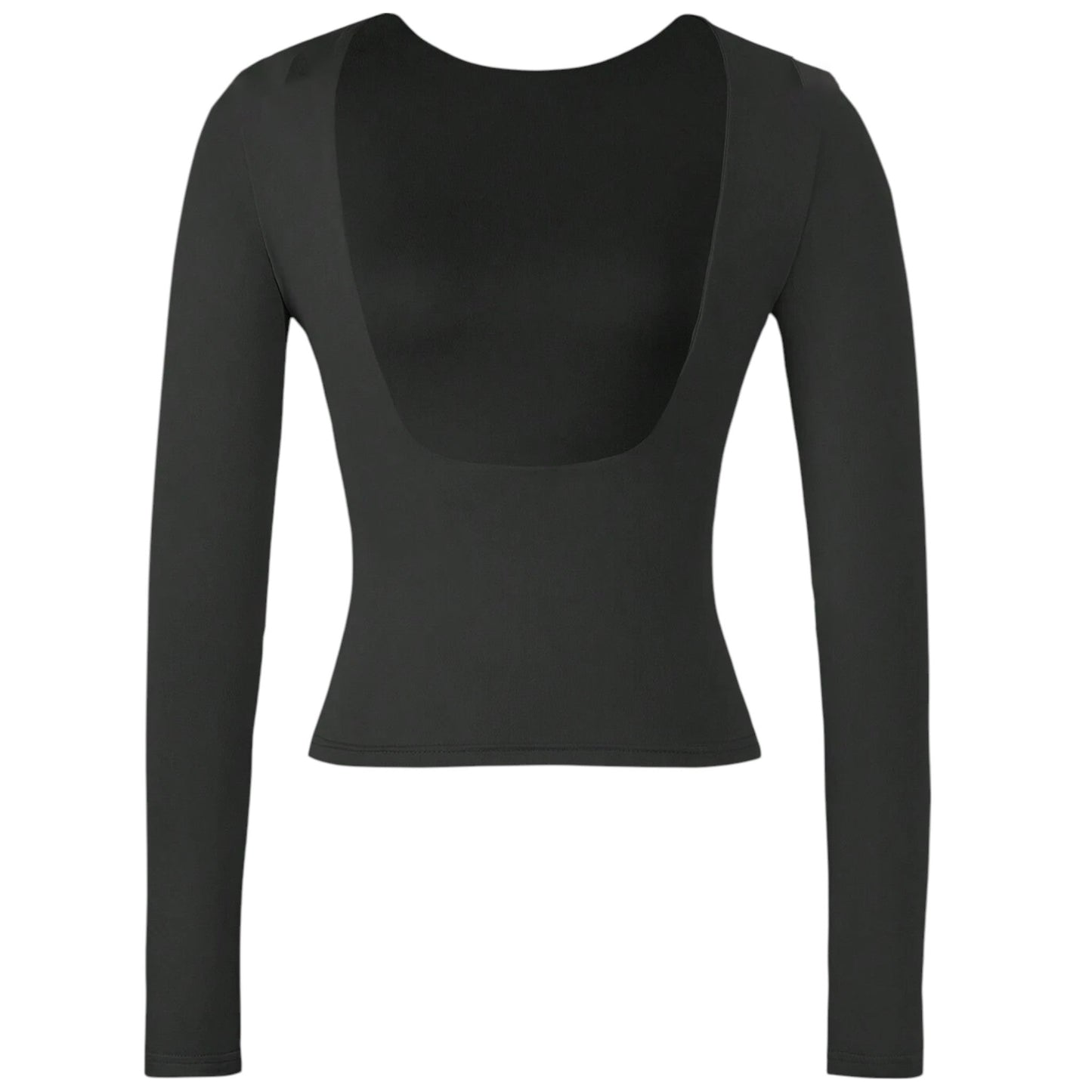 SHE fekete hosszú ujjú crop top