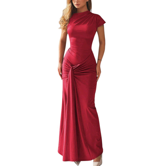 SHE piros csavart elegáns ruha