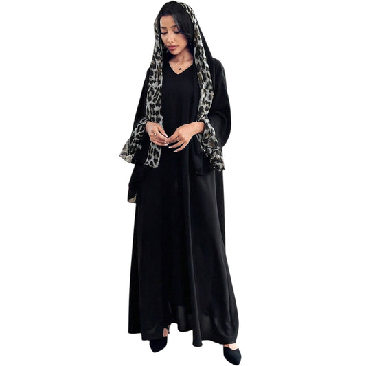SHE fekete maxi abaya ruha