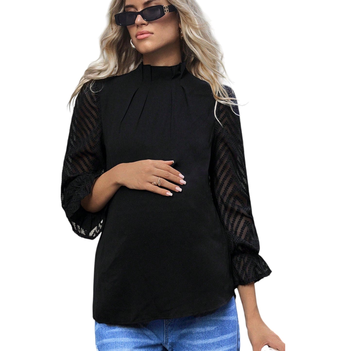 SHE fekete kismama blúz