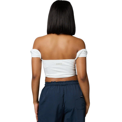 SHE ekrü crop top
