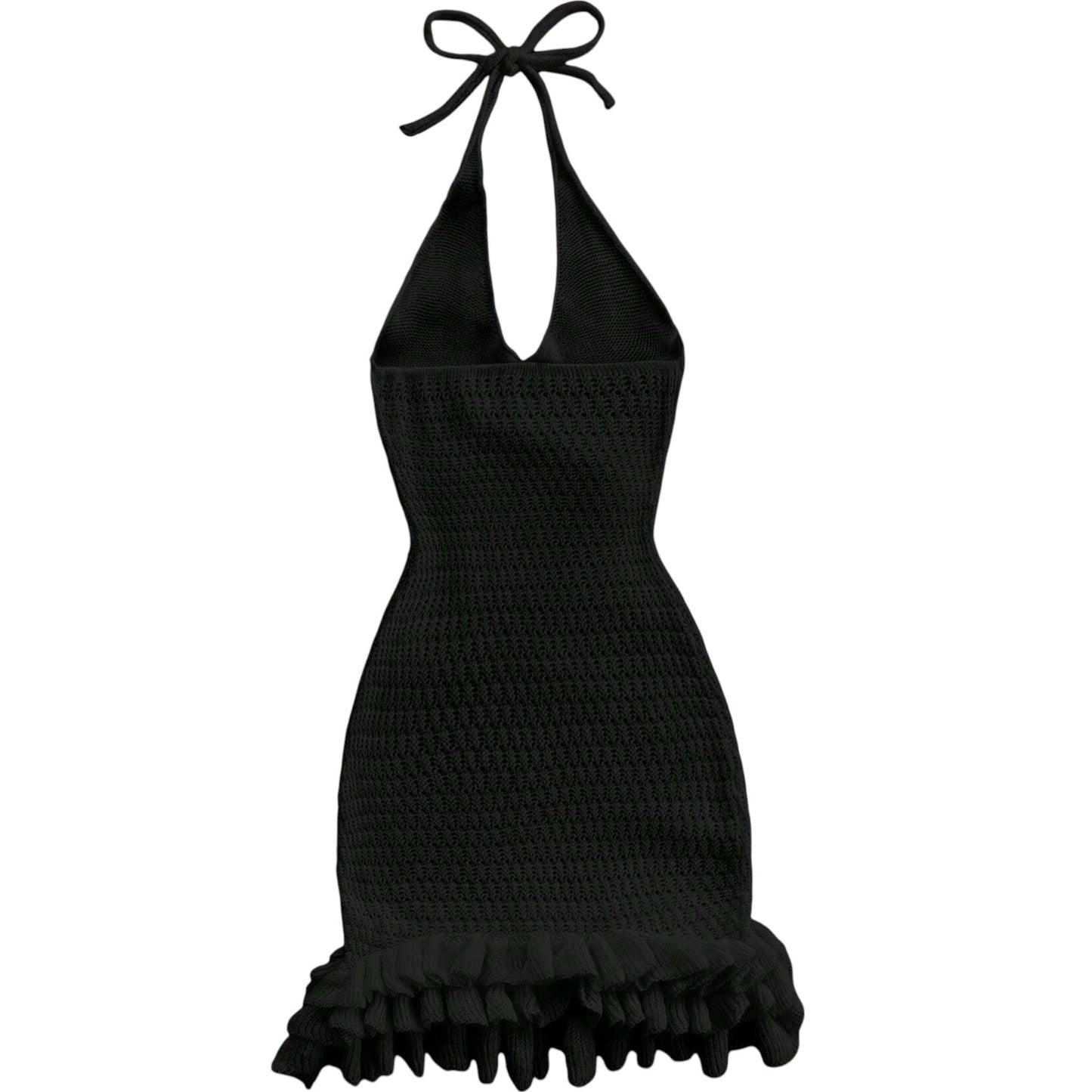 SHE fekete halter nyakú mini ruha