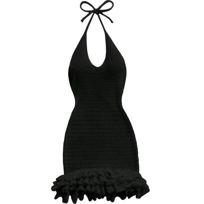 SHE fekete halter nyakú mini ruha
