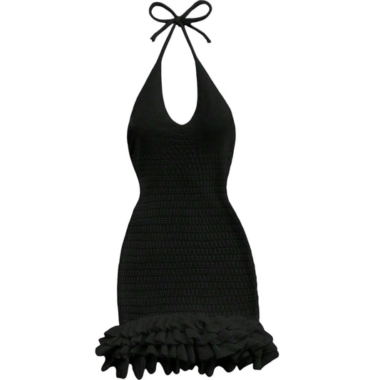 SHE fekete halter nyakú mini ruha