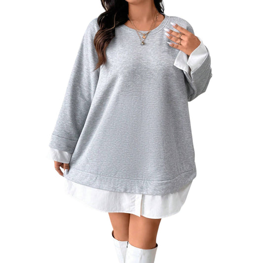 SHE szürke réteges oversize pulóver ruha