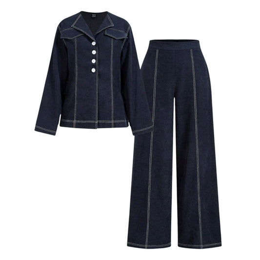 SHE sötétkék farmer szett