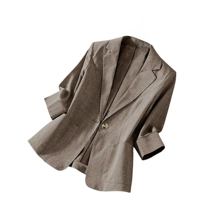 SHE szürke egy gombos blézer