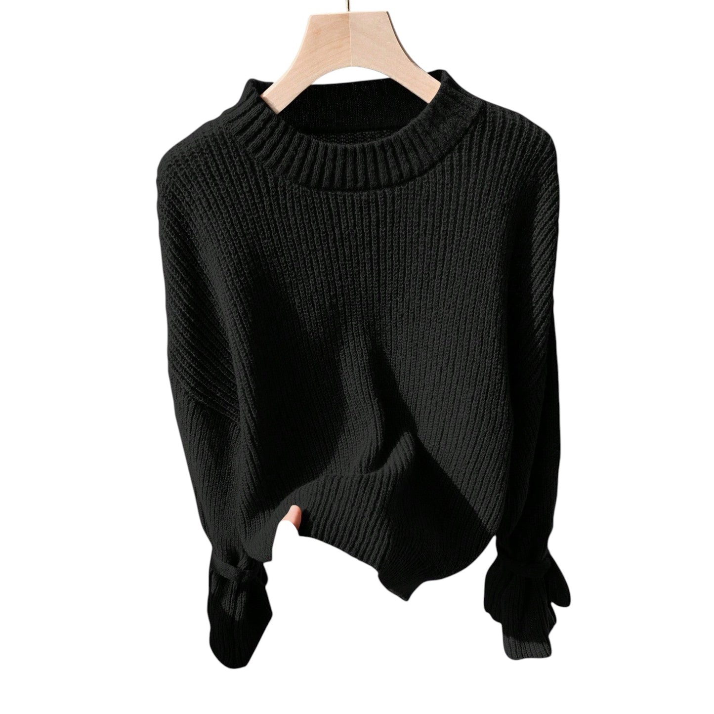 SHE fekete kötött pulóver