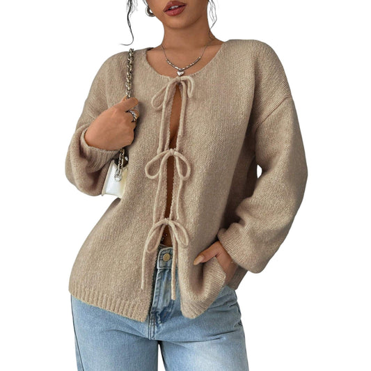 SHE bézs megkötős kardigán