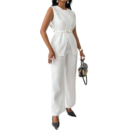 SHE fehér ujjatlan szett