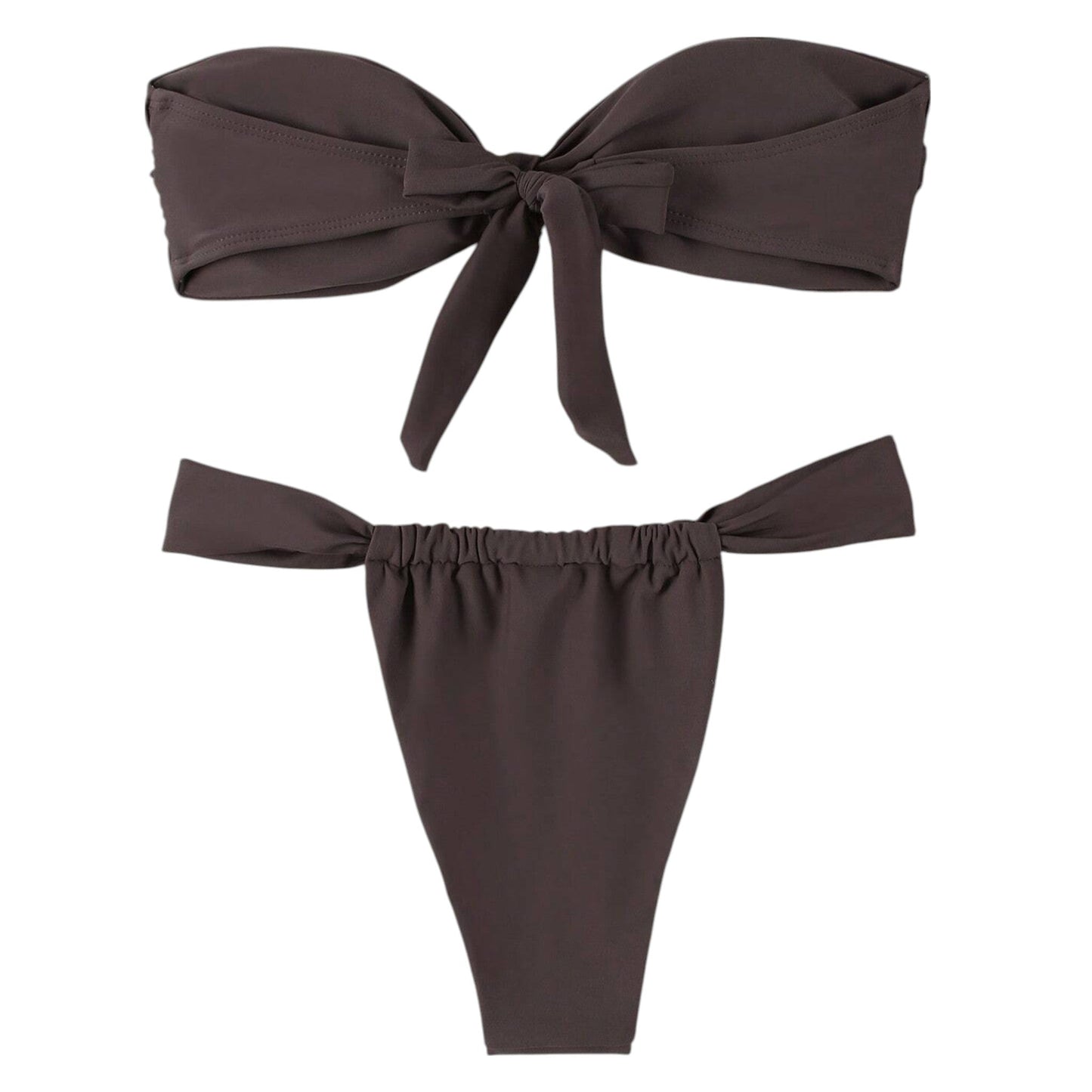 SHE barna pánt nélküli bikini