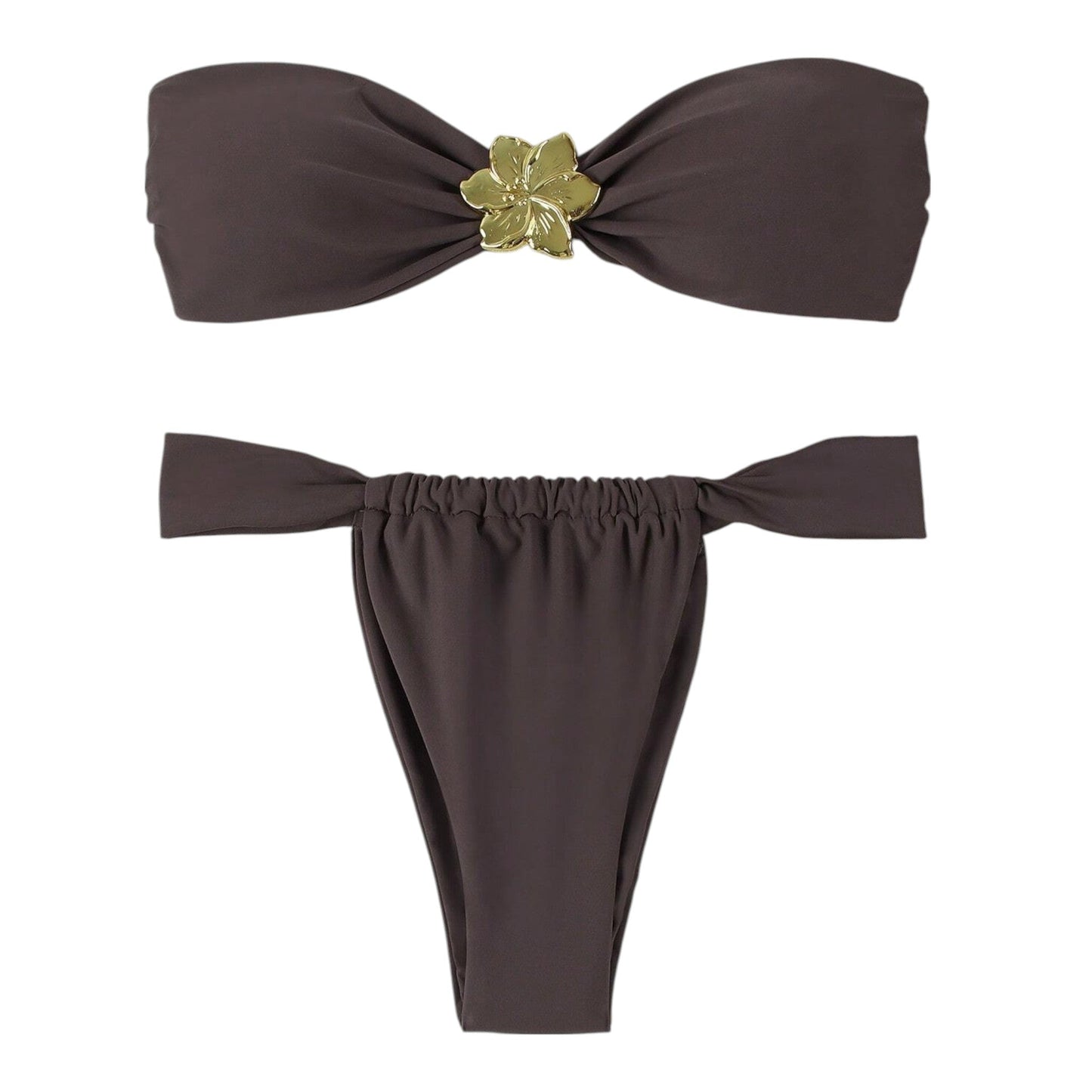 SHE barna pánt nélküli bikini