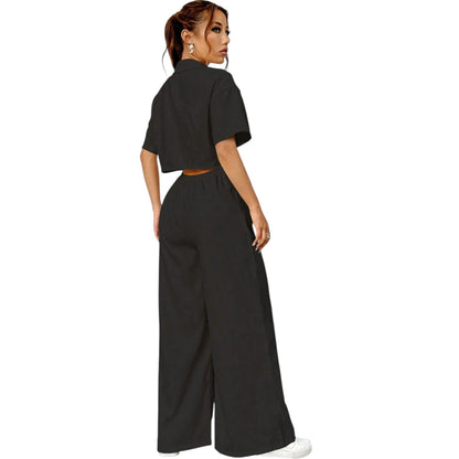 SHE fekete galléros jumpsuit