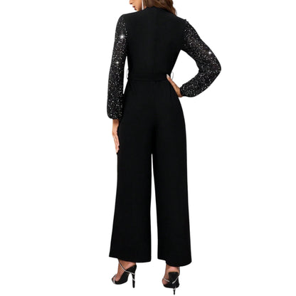 SHE fekete flitteres jumpsuit