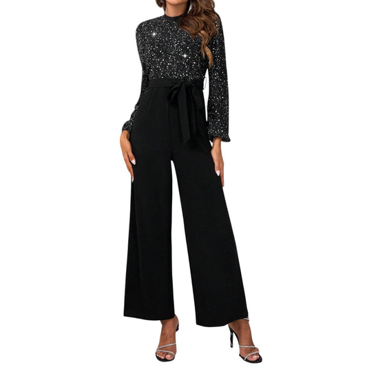 SHE fekete flitteres jumpsuit