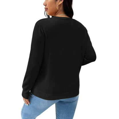 SHE fekete V-nyakú kardigán