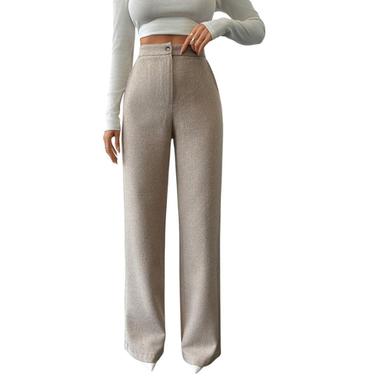 SHE bézs egyenes szárú nadrág