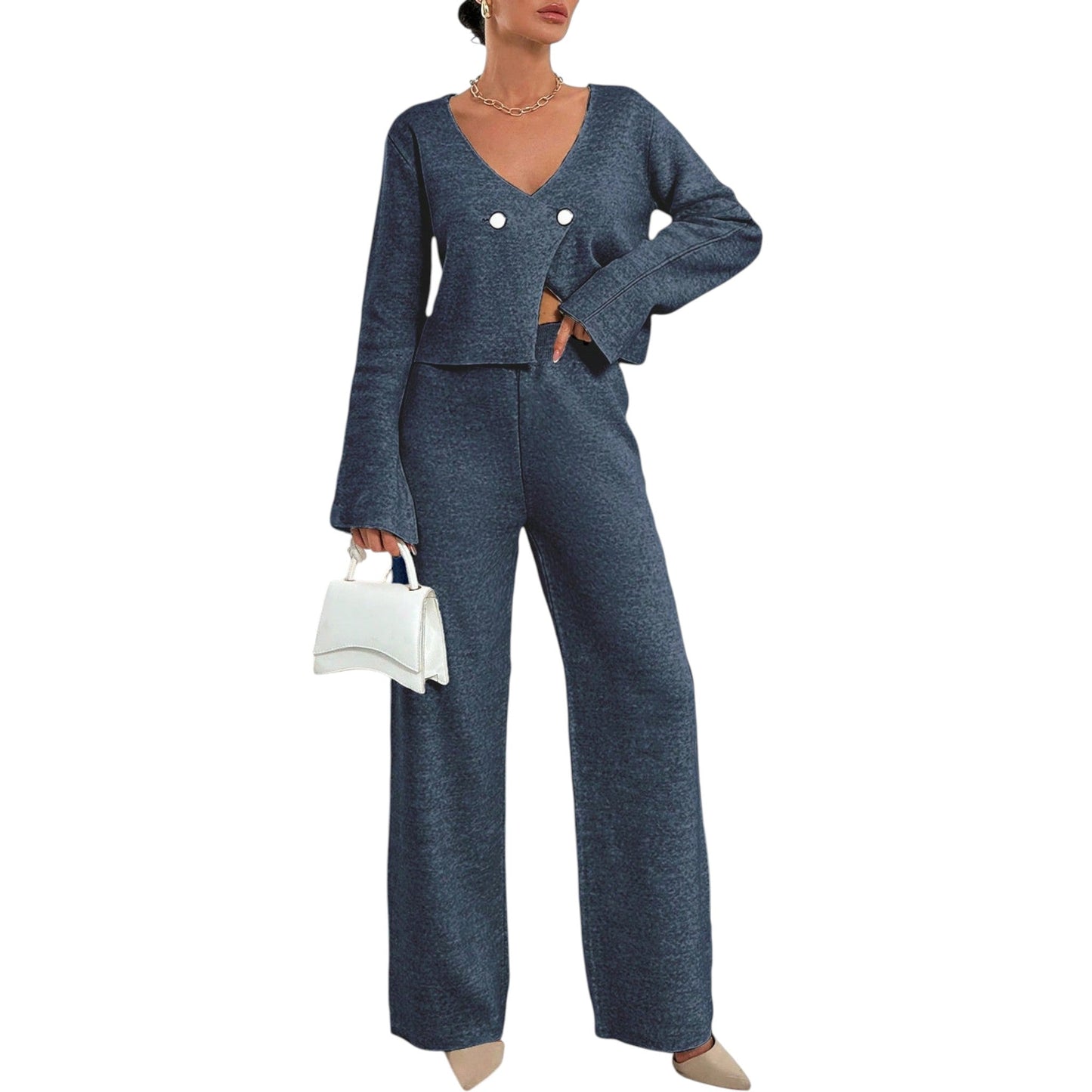 SHE kék kötött szett