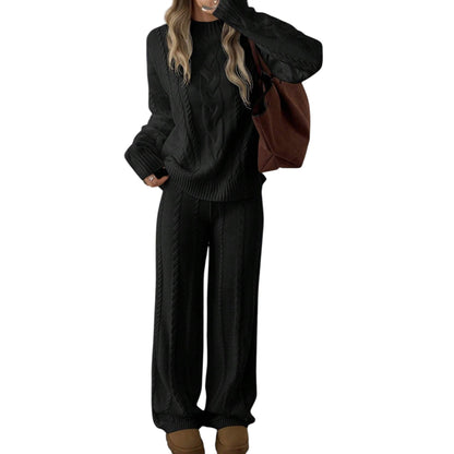 SHE fekete kötött garbós szett