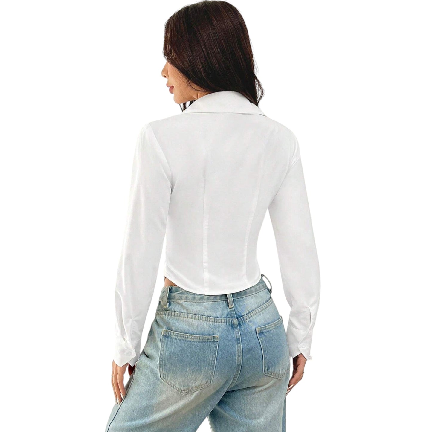 SHE ekrü slim fit ing