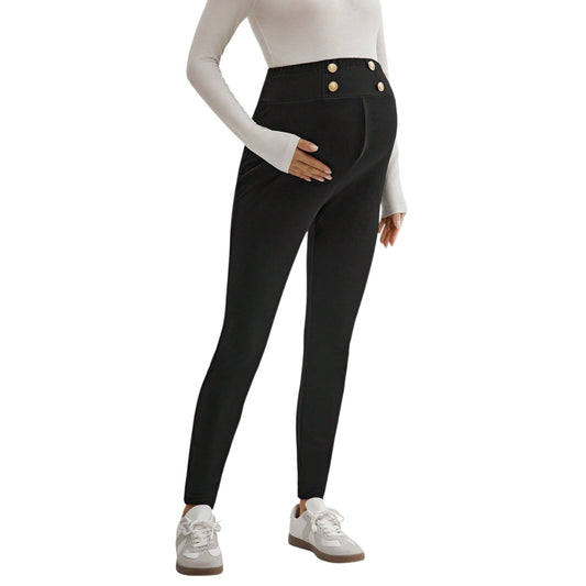 SHE fekete gombos leggings