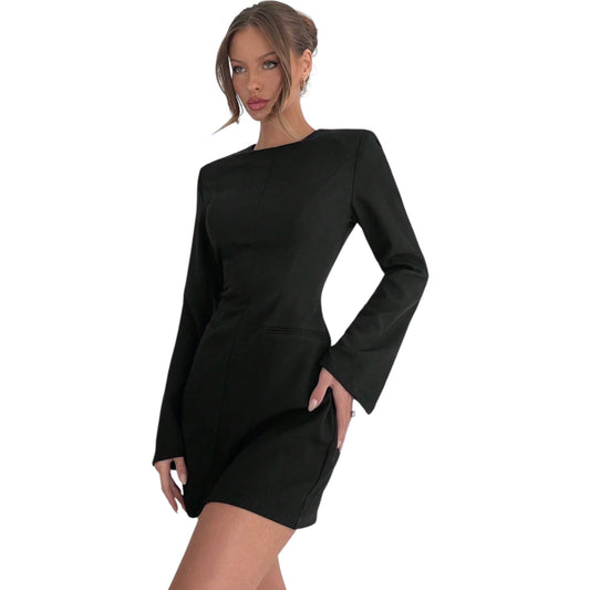 SHE fekete mini ruha