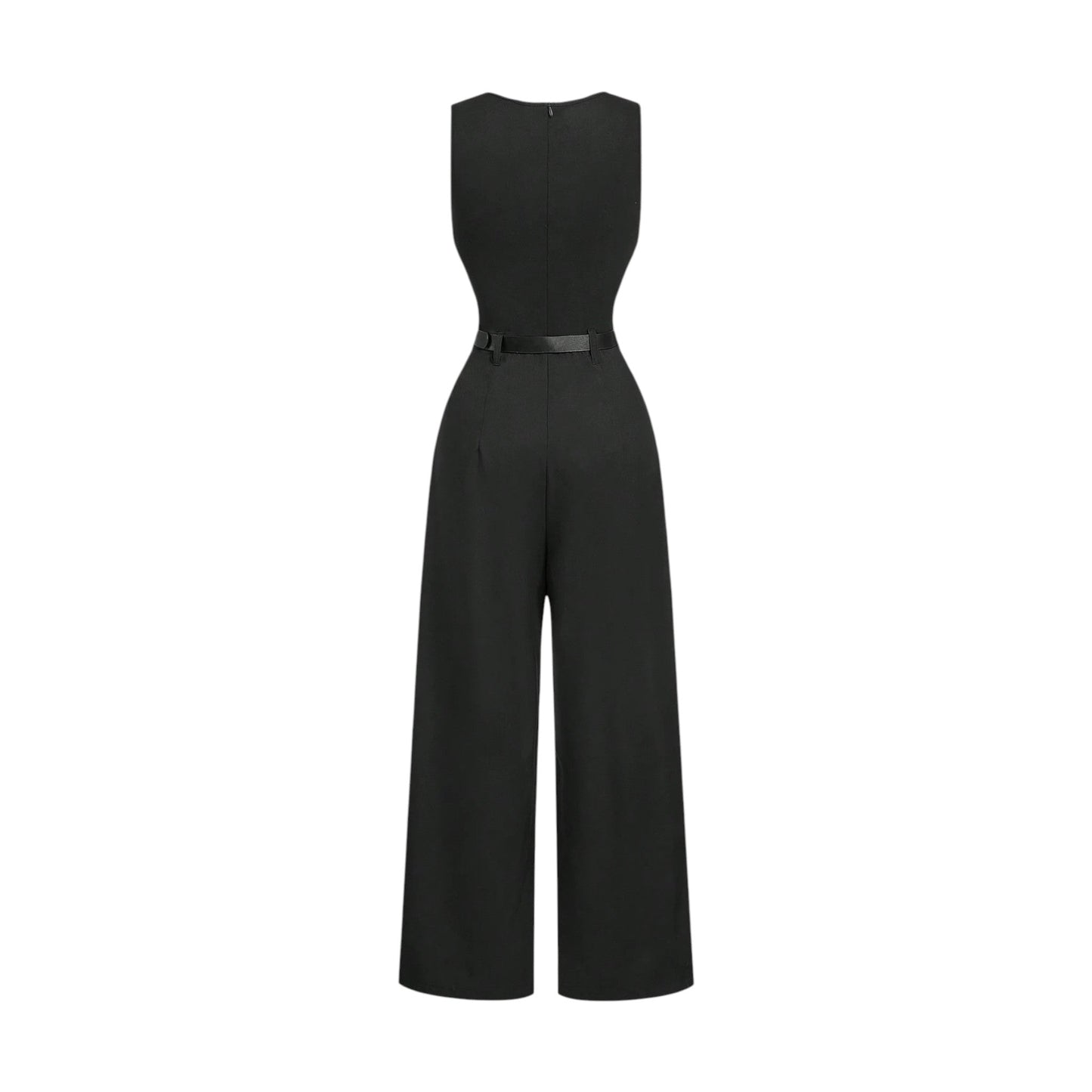 SHE fekete öves jumpsuit