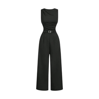 SHE fekete öves jumpsuit