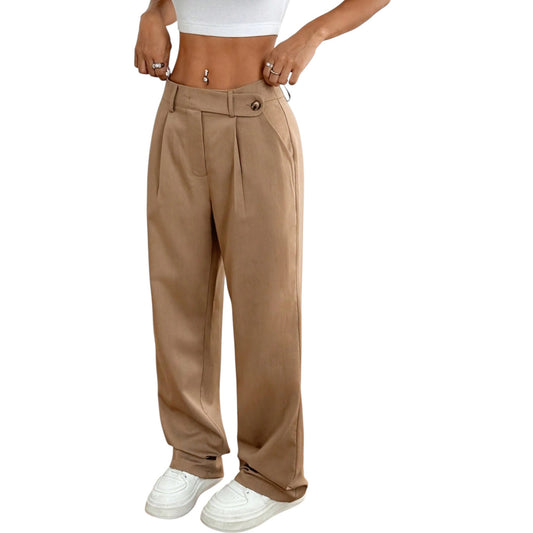 SHE bézs egyenes szárú nadrág