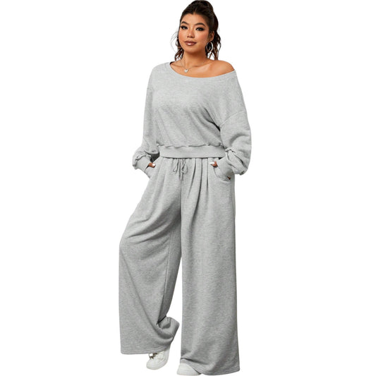 SHE szürke bő szabású melegítő szett